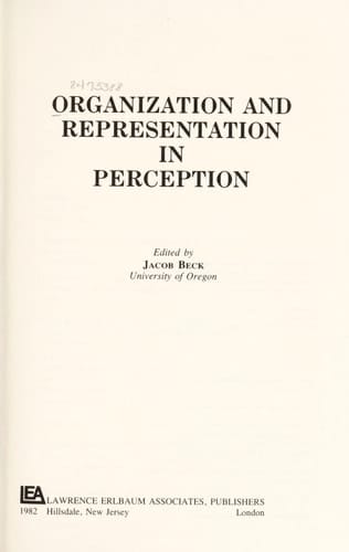 Organization and representation in perception