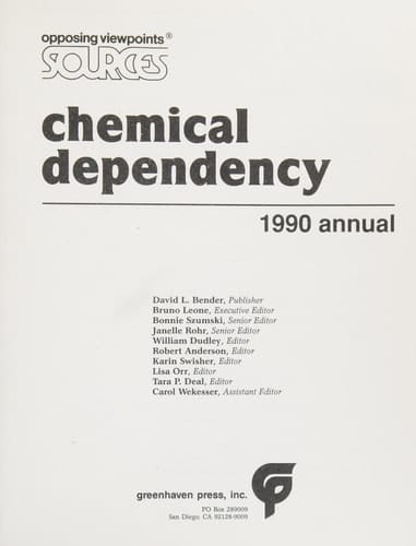 Chemical Dependency Annual, 1990