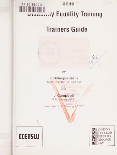 Disability Equality Training Trainers Guide