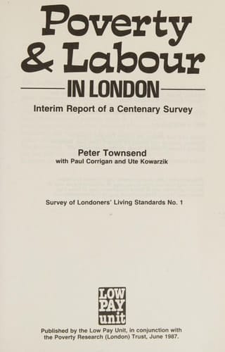 Poverty & Labour in London Interim Report of a Centenary Survey