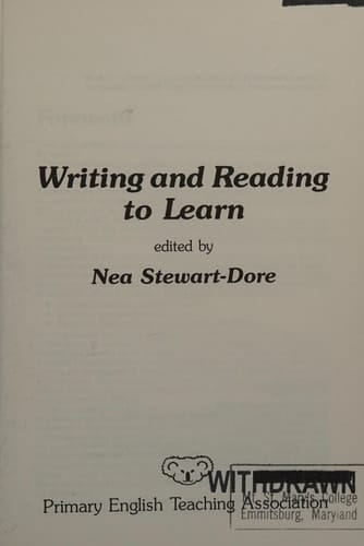 Writing and Reading to Learn