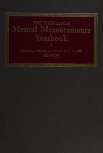 The Mental Measurements Yearbook