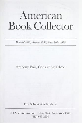 American Book Prices Current