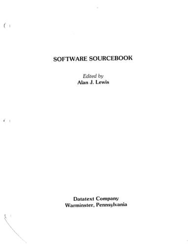 Software Sourcebook