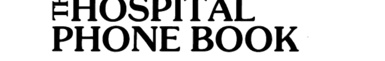 Hospital Phone Book, 1989-90
