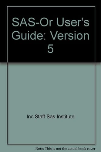 SAS/OR User's Guide