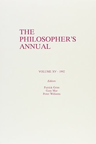 The Philosopher's Annual, 1992