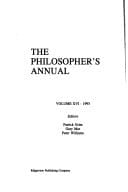 The Philosopher's Annual, 1993