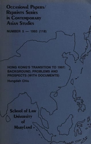 The External Relations and International Status of Hong Kong