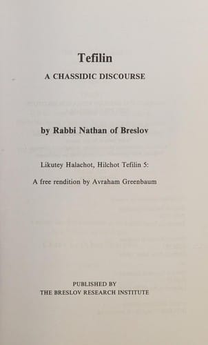 Tefilin: A Chassidic Discourse
