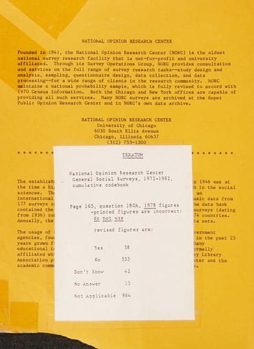 General Social Surveys, 1972-1982: Cumulative Codebook