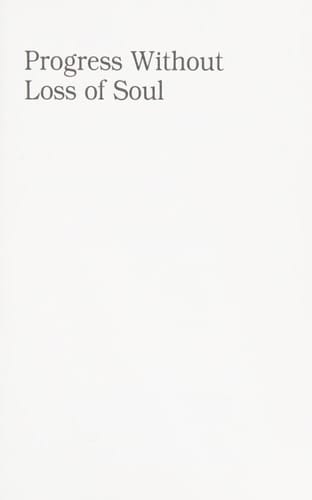 Progress Without Loss of Soul Toward a Wholistic Approach to Modernization Planning