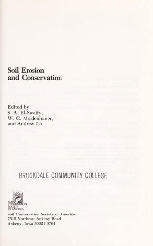 Soil Erosion and Conservation