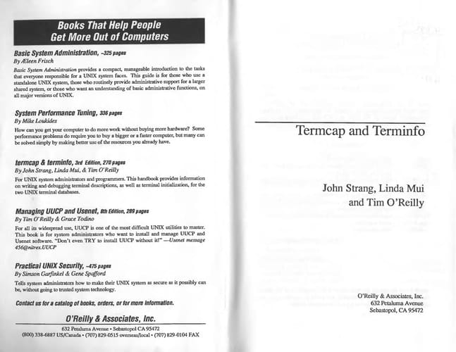 Termcap and Terminfo