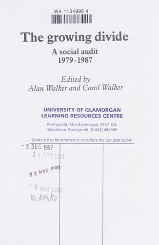 The Growing Divide A Social Audit, 1979-1987