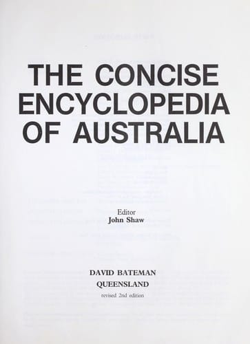 The Concise Encyclopedia of Australia