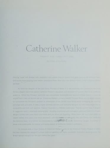 Catherine Walker Twenty Five Years 1977-2002 : British Couture