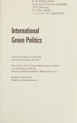 International Green Politics