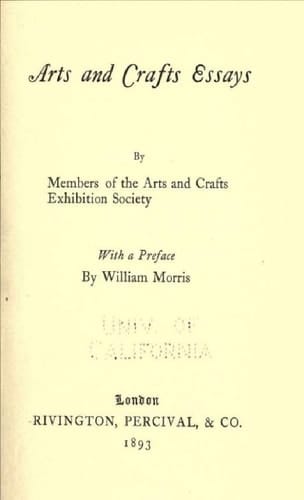 Arts and Crafts Essays