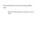 The First Time Homebuyer Assistance Act Of 1983