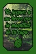 No Juzgues a Un Héroe Por La Magnitud de Su Capa. Cuaderno Verde Amantes Naturaleza Para Chicos Y Chicas Scout Para Escribir Pensamientos Y Notas (Diario Líneas Vacío Regalo Chico Chica)