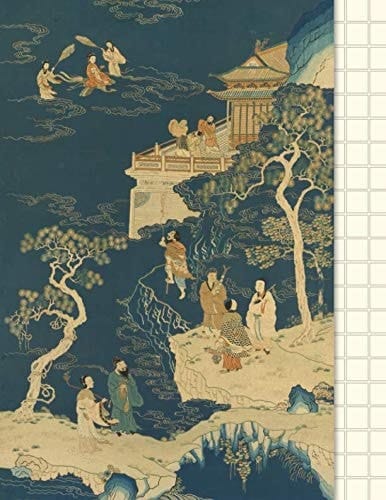 Fang Zi Ge Notebook An Exercise Workbook: Squared Paper for Chinese Writing Practice: 266 Squares Per Page: Vintage Chinese Art Cover Design: Volume 14