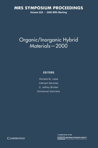 Organic/Inorganic Hybrid Materials - 2000: Volume 628
