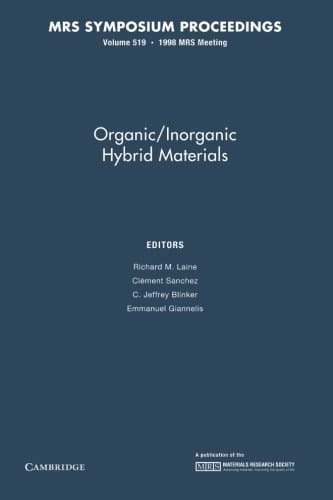 Organic/Inorganic Hybrid Materials: Volume 519