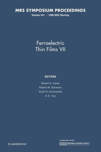 Ferroelectric Thin Films VII: Volume 541