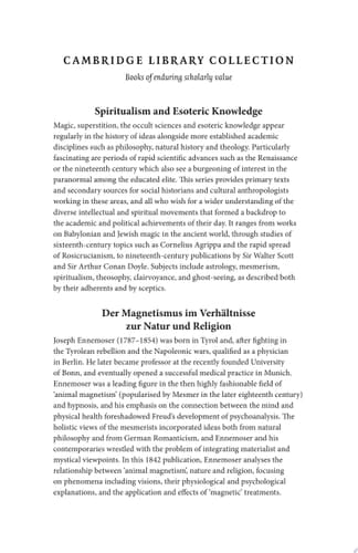 Der magnetismus im verhältnisse zur natur und religion