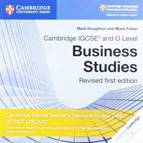 Cambridge IGCSE and O Level Business Studies Digital Teacher's Resource Access Card