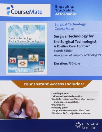 CourseMate 2-Year Printed Access Card for AST's Surgical Technology for the Surgical Technologist, 4th