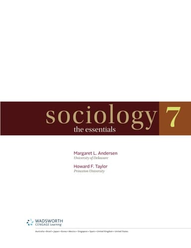 Sociology The Essentials