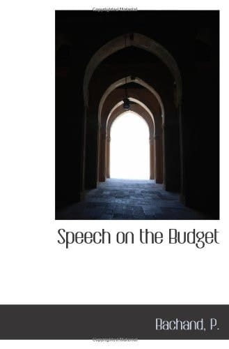 Speech on the Budget