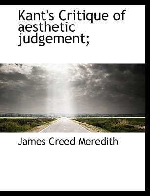 Kant's Critique of aesthetic judgement;