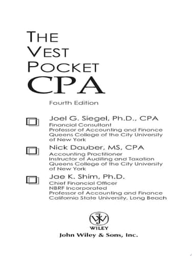 The Vest Pocket CPA