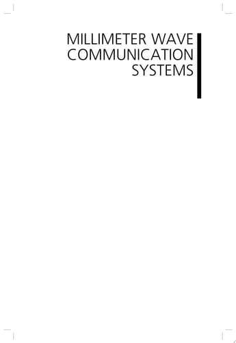 Millimeter Wave Communication Systems