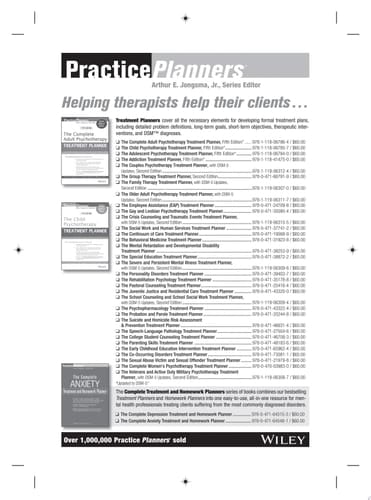 The Crisis Counseling and Traumatic Events Treatment Planner, with DSM-5 Updates, 2nd Edition