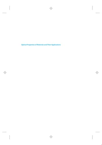 Optical Properties of Materials and Their Applications