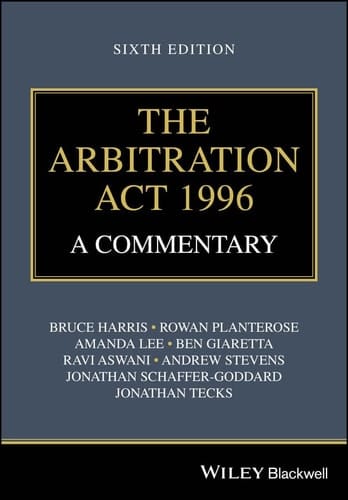 The Arbitration Act 1996 A Commentary