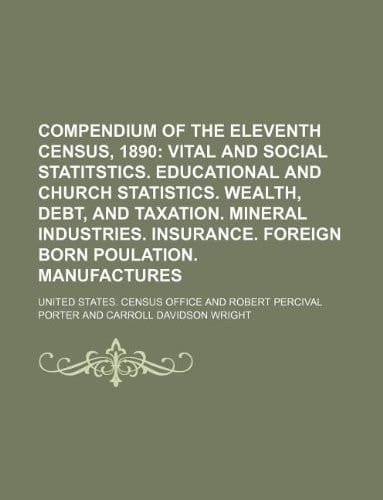 Compendium of the Eleventh Census, 1890