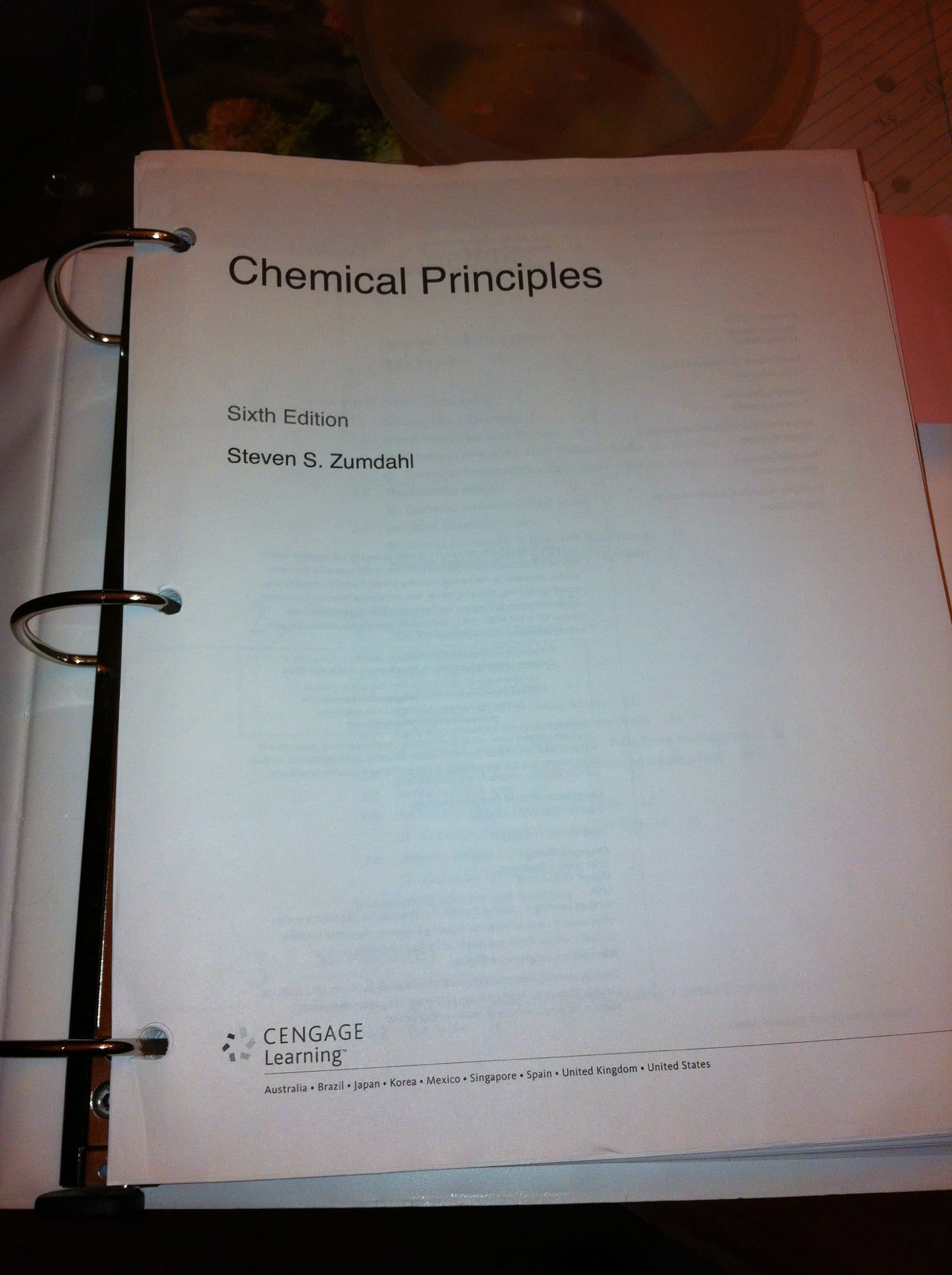 Chemical Principles [Zumdahl, Sixth Edition, 2011, Cengage Learning]
