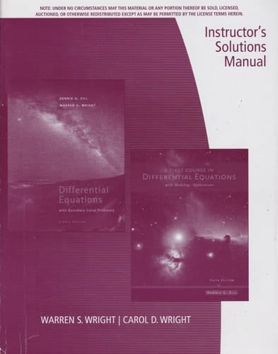 Ism A First Course In Differential Equations