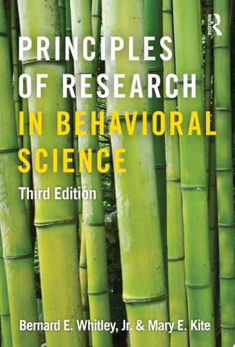 Principles of Research in Behavioral Science Third Edition