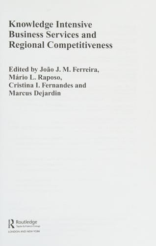 Knowledge Intensive Business Services and Regional Competitiveness