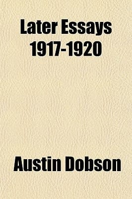 Later Essays, 1917-1920