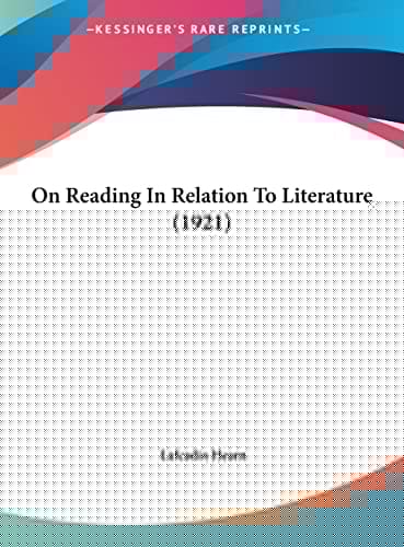 On Reading In Relation To Literature (1921)