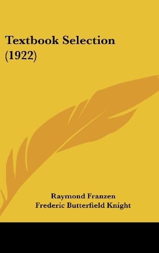 Textbook Selection (1922)