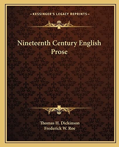 Nineteenth Century English Prose