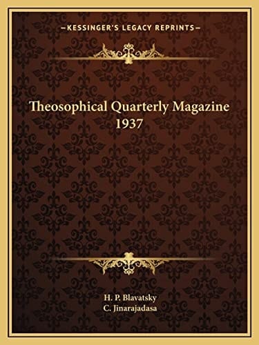 Theosophical Quarterly Magazine 1937